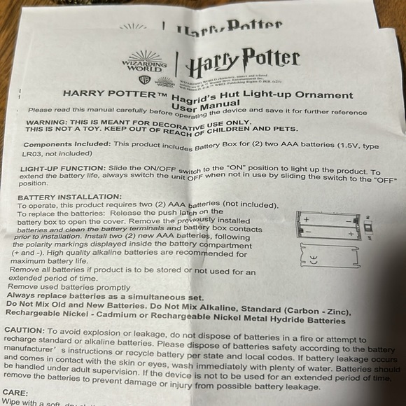 Pottery Barn Teen Harry Potter Hagrid’s light up Hut ornament BNIB SO NEAT! - Picture 8 of 10